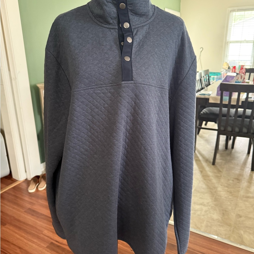 Sonoma Gray Zip Up Sweater with Textured Knit